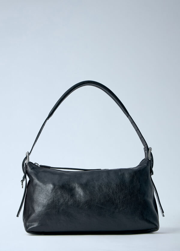 Lemaire Belted Baguette Shoulder Bag Black lem0264026